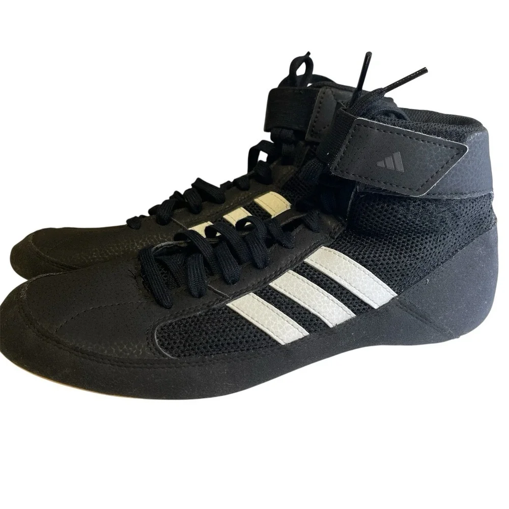 Adidas Havoc II HVC 2 Mens Size 7.5 Wrestling Shoes Sneakers Black White AQ3325 - Picture 1 of 5